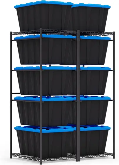 BestOffice 5-Tier Tote Storage Rack,… — Photo 1
