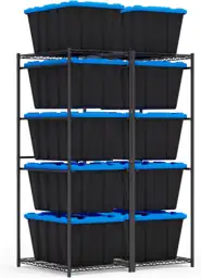 BestOffice 5-Tier Tote Storage Rack,… — Photo 1