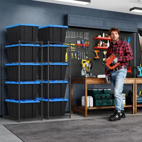 BestOffice 5-Tier Tote Storage Rack,… — Photo 2