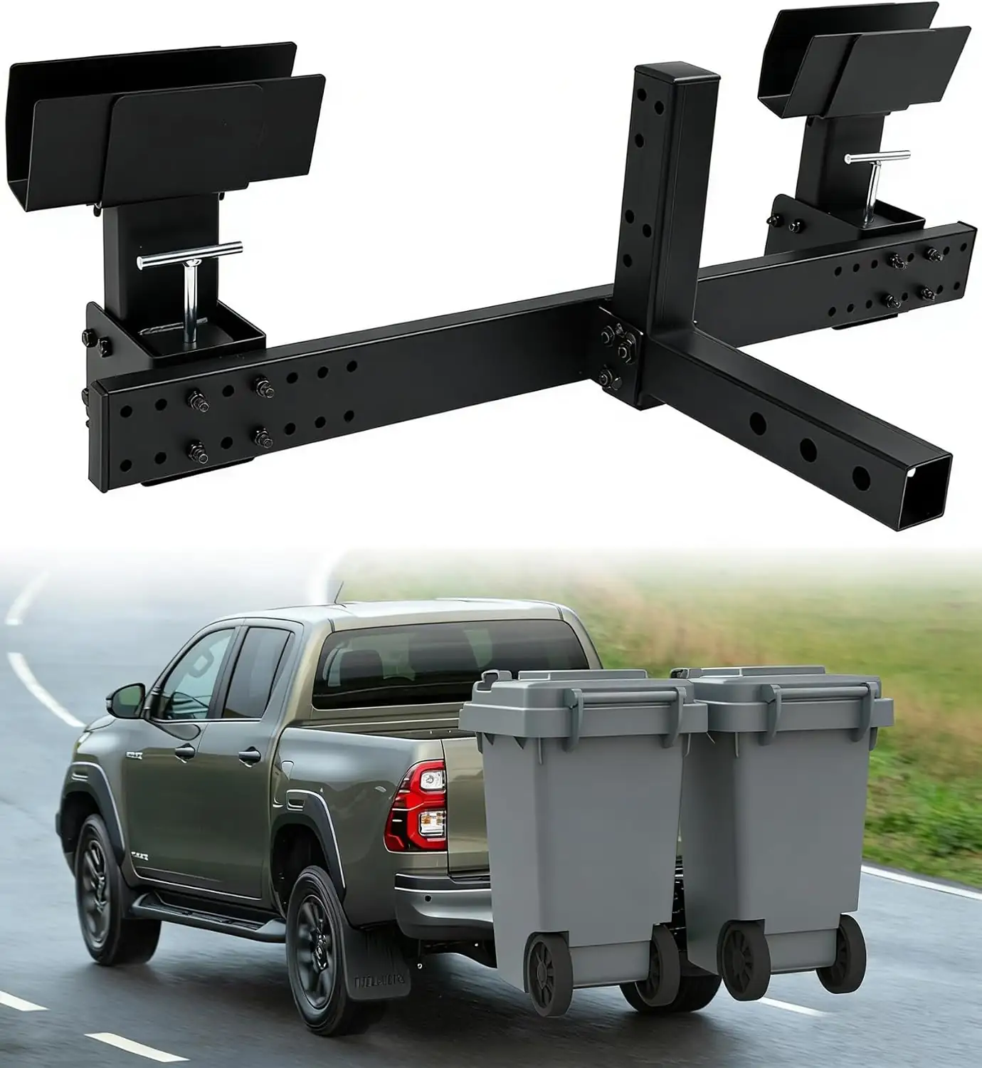 ELITEWILL Dual Trash Can Hauler… — Photo 1