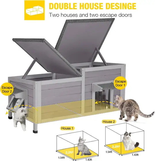 Aivituvin Outdoor Cat House Weatherproof… — Photo 2