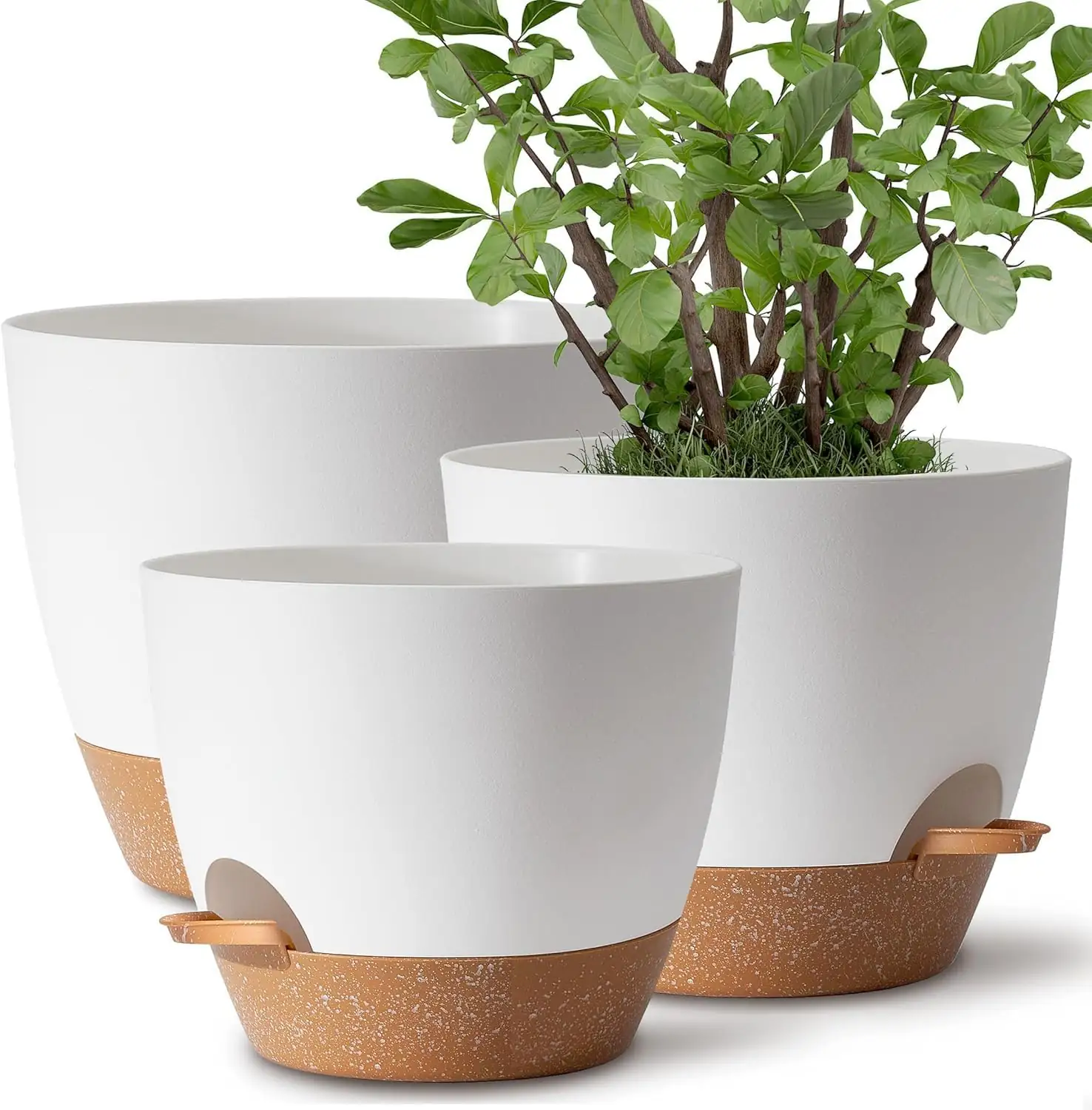 TYMENSH 12/10/9-Inch Plant Pots Set… — Photo 1