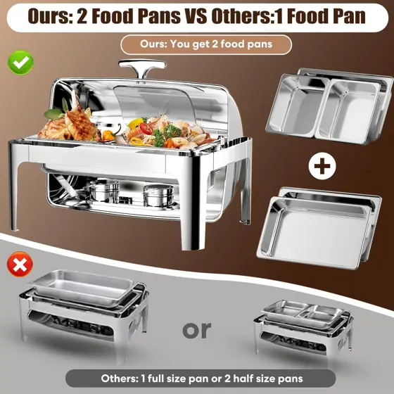 Roll Top Chafing Dishes for… — Photo 2