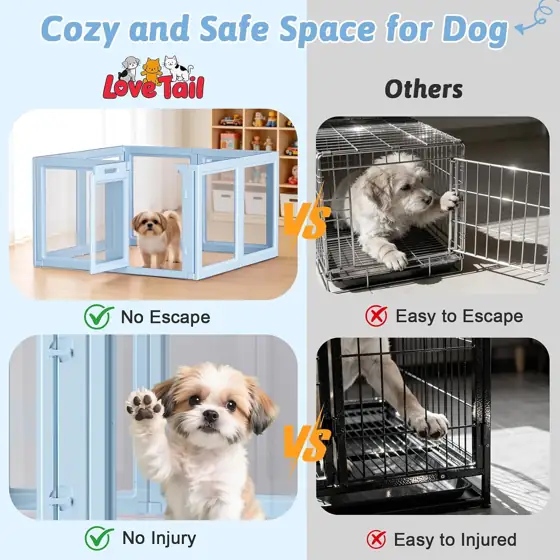 Acrylic Dog Playpen Indoor, 30.3"… — Photo 2