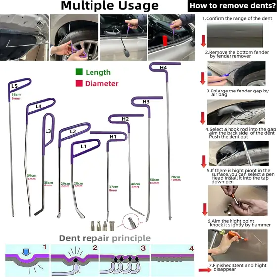 59pcs Paintless Dent Repair Rods… — Photo 2