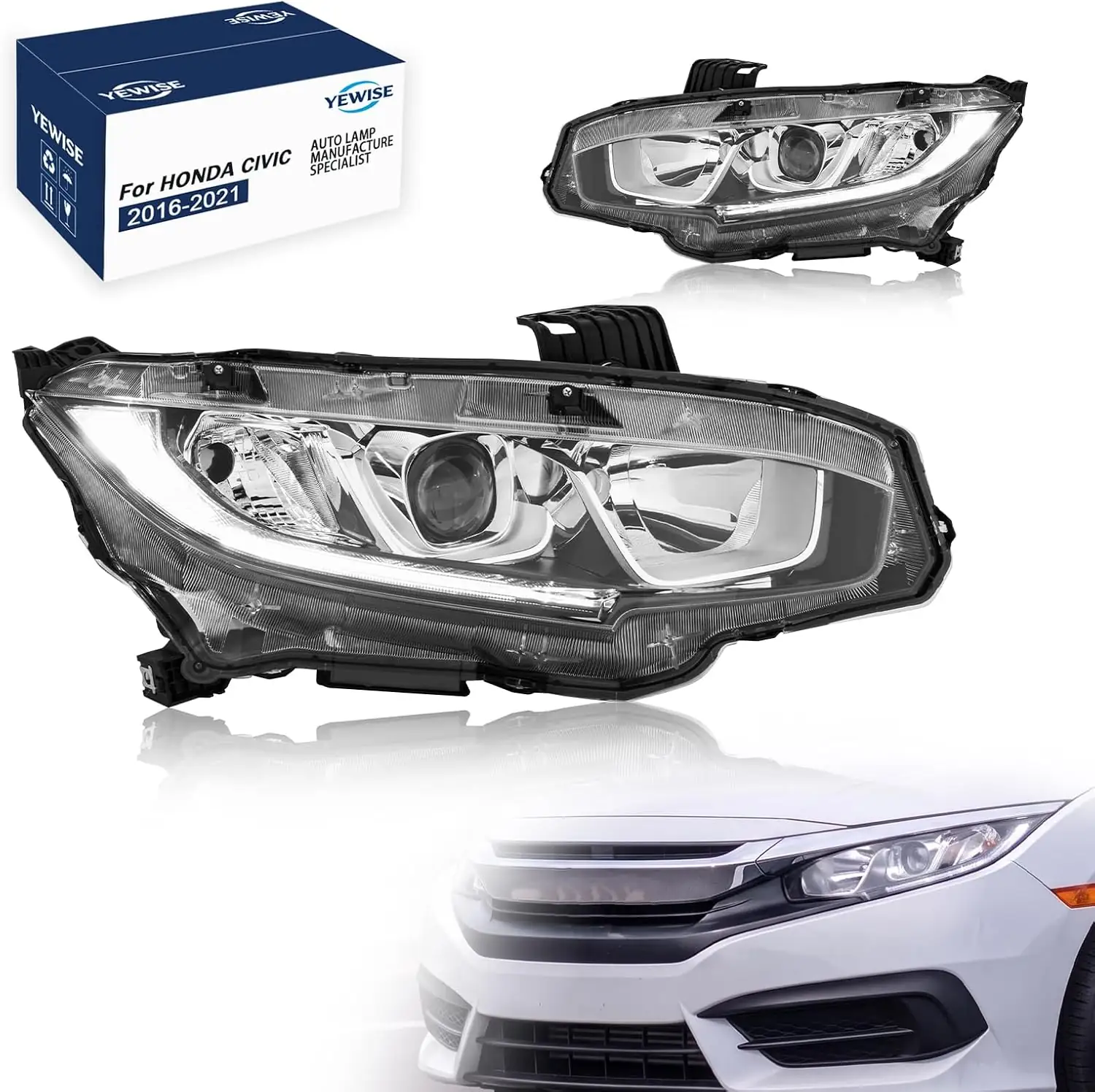 Pair Headlight Assembly Fit for… — Photo 1