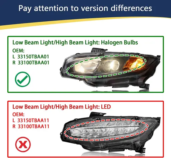 Pair Headlight Assembly Fit for… — Photo 2