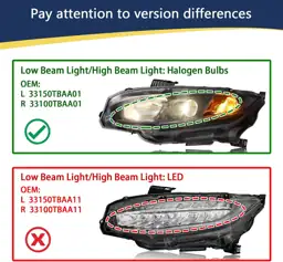 Pair Headlight Assembly Fit for… — Photo 2