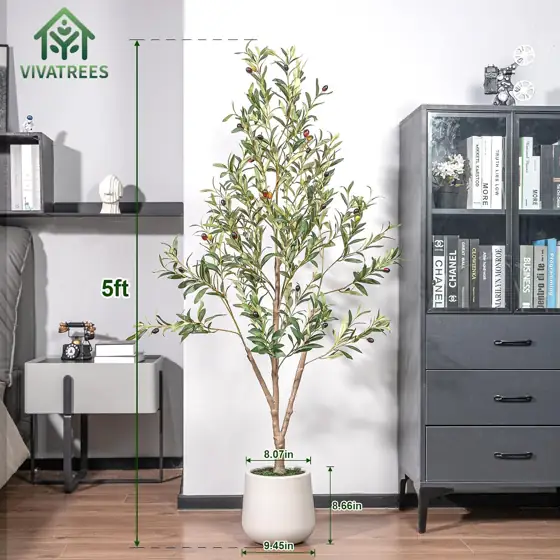 VIVATREES 5ft Artificial Olive Tree… — Photo 2