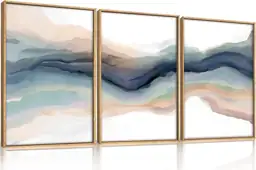 HLNIUC Blue Abstract Wall Art,… — Photo 1