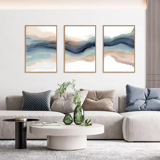 HLNIUC Blue Abstract Wall Art,… — Photo 2