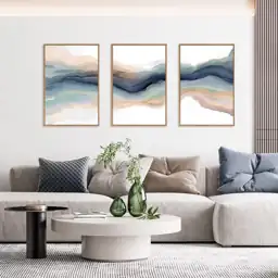 HLNIUC Blue Abstract Wall Art,… — Photo 2