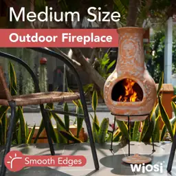 Terracotta Chimenea Outdoor Fireplace, Clay… — Photo 2