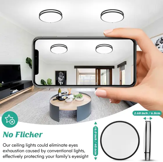 Brightever LED Flush Mount Ceiling… — Photo 2