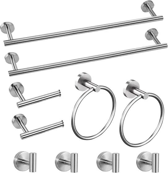 Cilee 10-Piece Brushed Nickel Bathroom… — Photo 1
