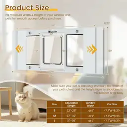 Adjustable Cat Door for Window,… — Photo 2