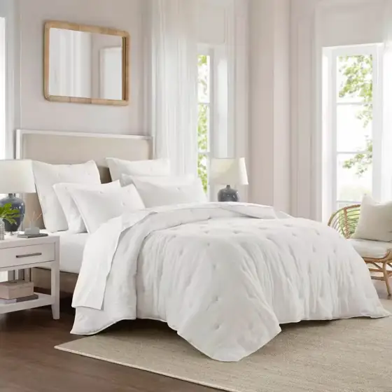 Breeze 3-Piece White Cotton King… — Photo 1