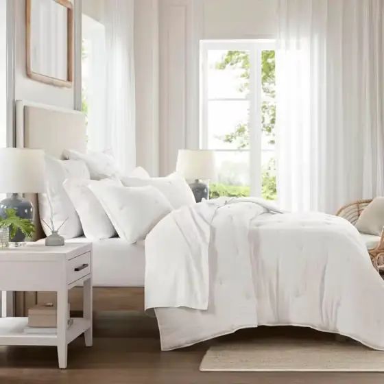 Breeze 3-Piece White Cotton King… — Photo 2