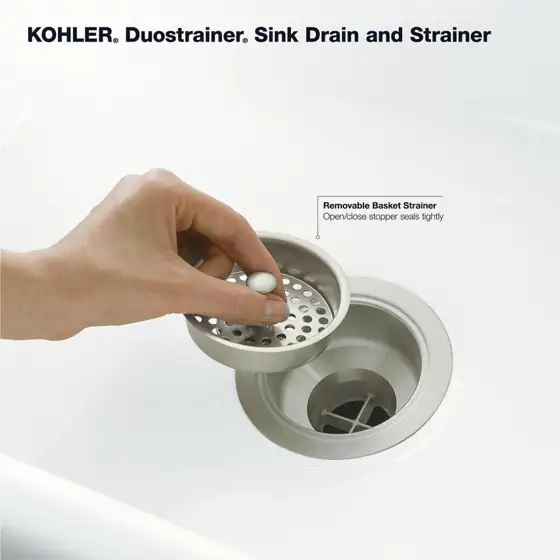 KOHLER Duostrainer 3.5-in Vibrant Stainless… — Photo 2