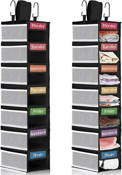 2Pcs Weekly Clothes Organizer 7shelf… — Photo 1