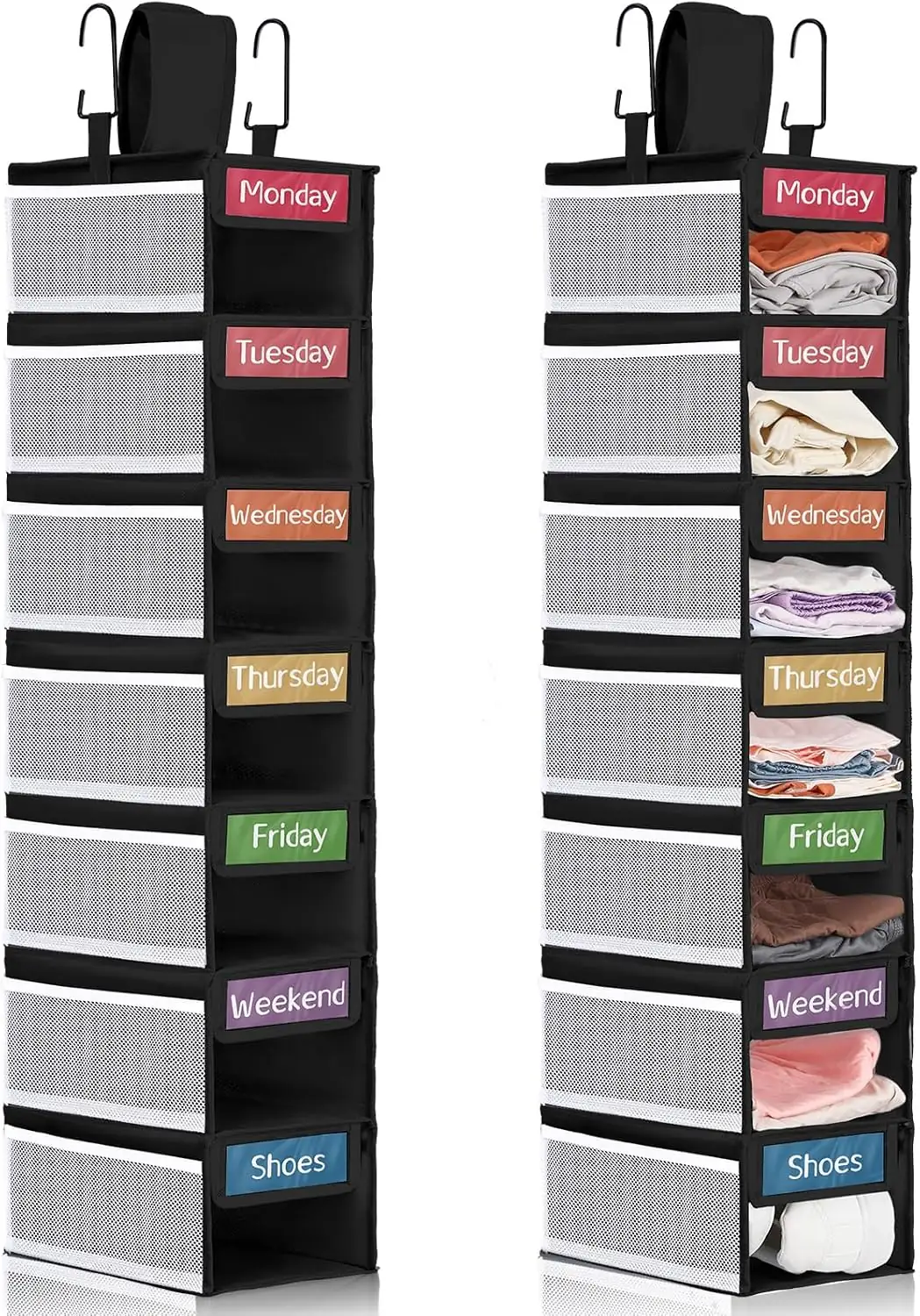 2Pcs Weekly Clothes Organizer 7shelf… — Photo 1