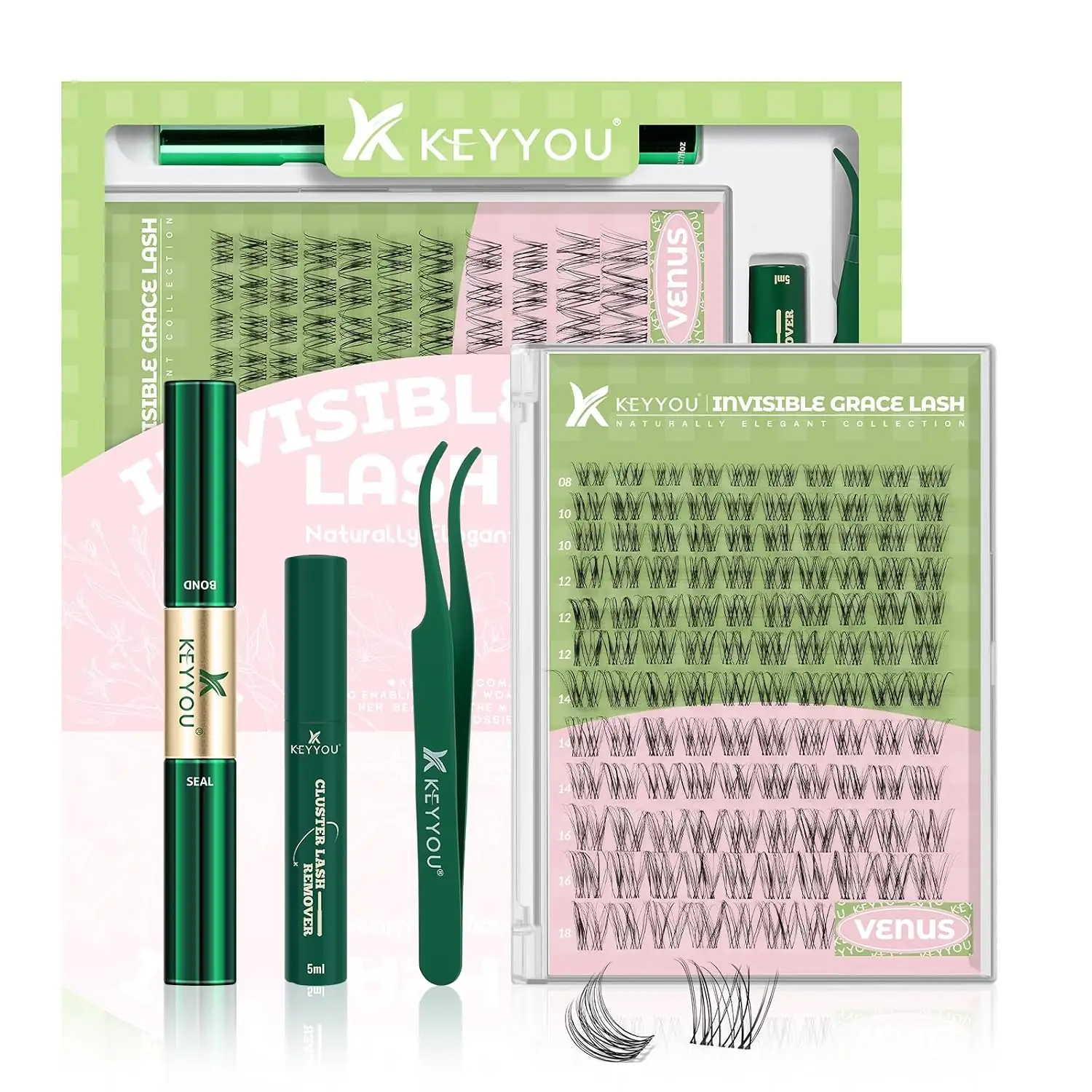 KEYYOU Venus Lash Clusters Kit,… — Photo 1