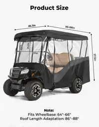 KEMIMOTO Golf Cart Enclosure, 4… — Photo 2