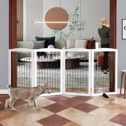 ZJSF Freestanding Dog Gate, Foldable… — Photo 1