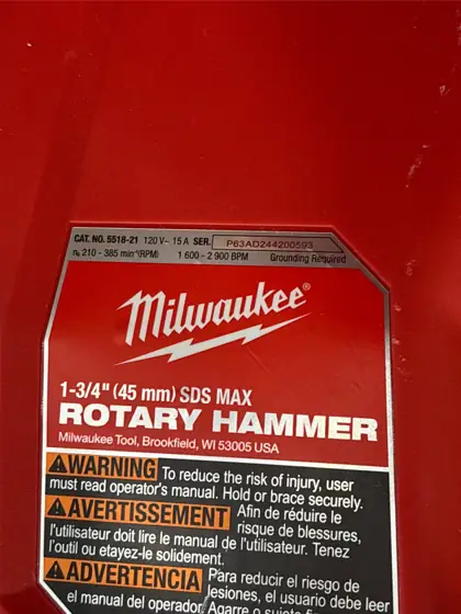 1-3/4 in. SDS-MAX Rotary Hammer — Photo 5