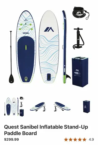 Quest Sanibel Inflatable Stand-Up Paddle… — Photo 1