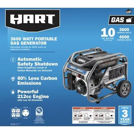 Hart 3600W UL Generator with… — Photo 2