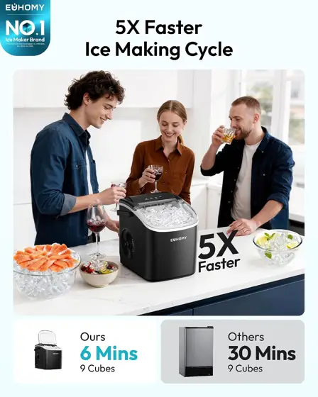 EUHOMY Countertop Ice Maker with… — Photo 2