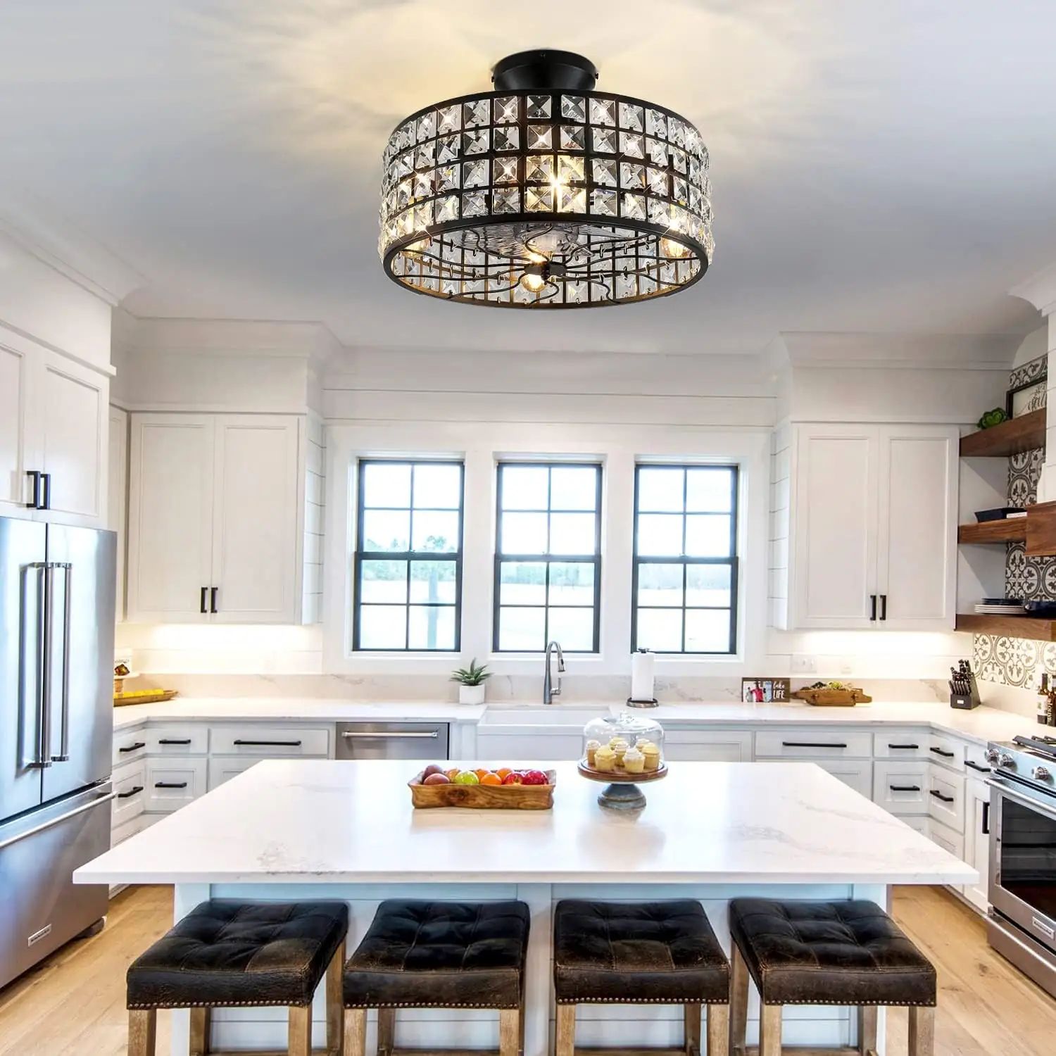 18-inch Cage Ceiling Fan with… — Photo 1