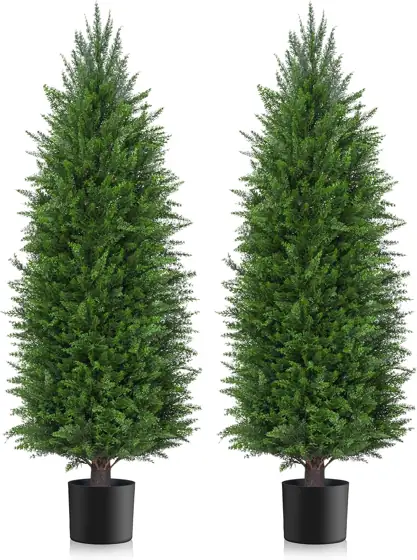 AOKIIE 4FT Artificial Cedar Topiary… — Photo 1