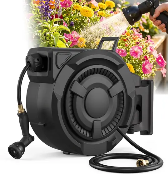wikiwiki Retractable Garden Hose Reel,… — Photo 1
