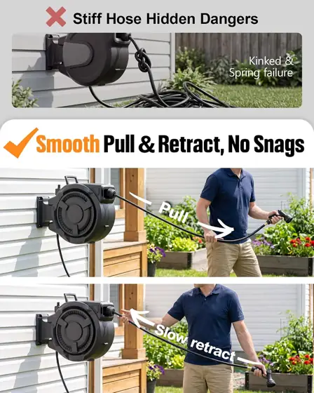 wikiwiki Retractable Garden Hose Reel,… — Photo 2