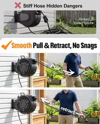 wikiwiki Retractable Garden Hose Reel,… — Photo 2