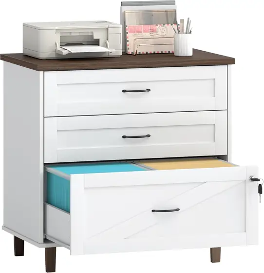 Quikraen 3-Drawer File Cabinet, Wooden… — Photo 1