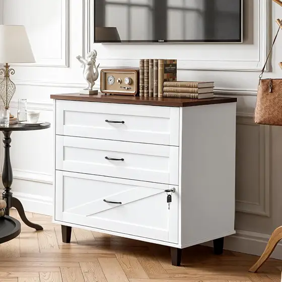 Quikraen 3-Drawer File Cabinet, Wooden… — Photo 2