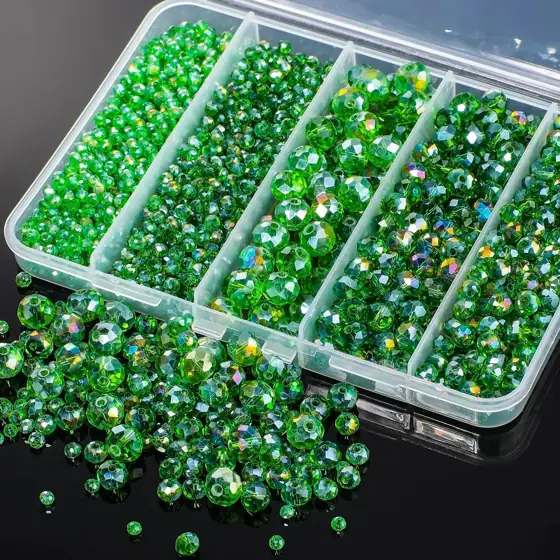 1250PCS Green Crystal Beads, 5… — Photo 1