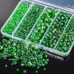 1250PCS Green Crystal Beads, 5… — Photo 1