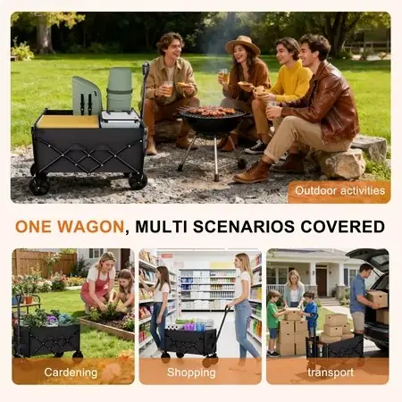 Favoyard Collapsible Wagon with All-Terrain… — Photo 2