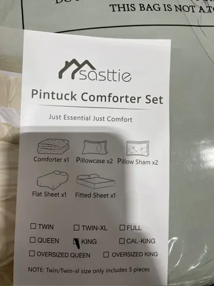 Sasttie King Size Comforter Set,… — Photo 5