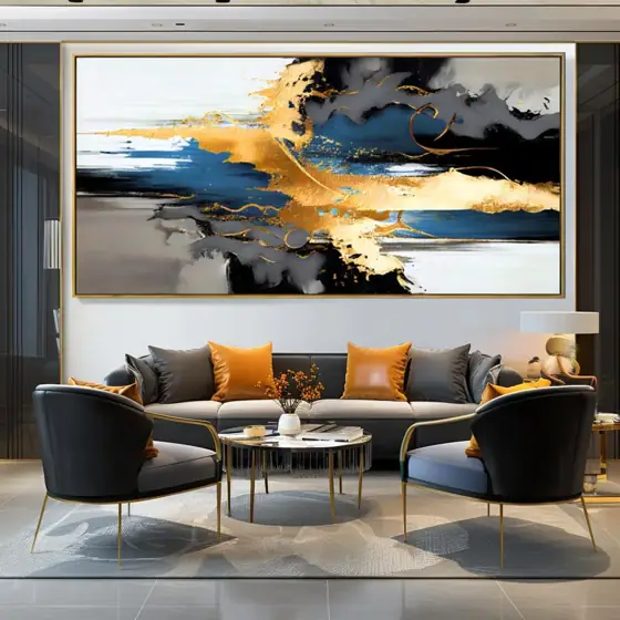 Abstract Wall Art Canvas Painting… — Photo 2