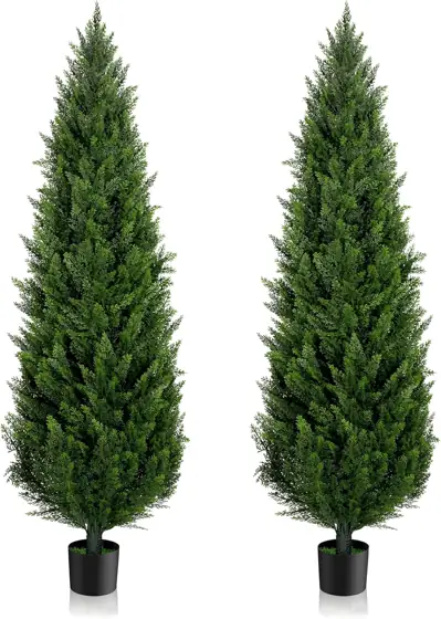 AOKIIE 6FT Artificial Cedar Topiary… — Photo 1