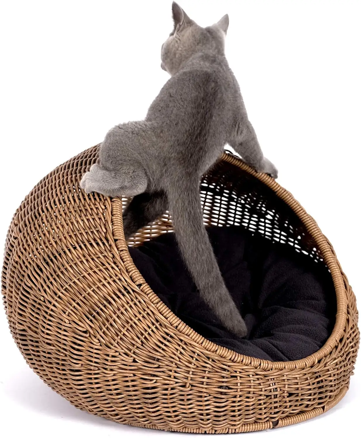 D+GARDEN Wicker Cat Bed Dome… — Photo 1