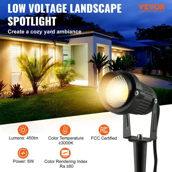 12Pcs Landscape Lighting 6W 450lm… — Photo 2