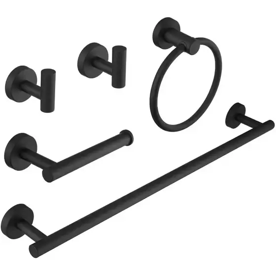 5-Piece Bath Hardware Set: Towel… — Photo 1