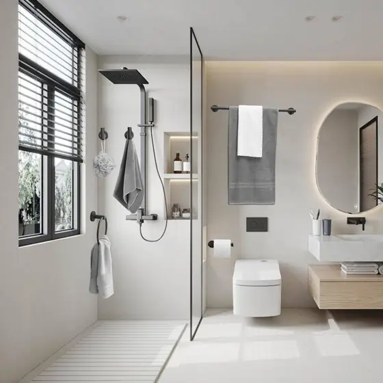 5-Piece Bath Hardware Set: Towel… — Photo 2