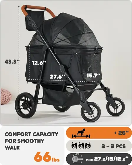 Zoosky Medium Dog Stroller for… — Photo 2